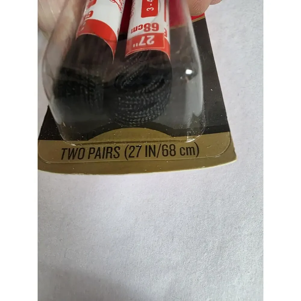 3 Pair Kiwi Dress Shoe Laces Round Black 27